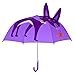 Rainbrace Kids Umbrella, Childrens Rain Umbrella Fashion Design for Boys and Girls with 3D Ears, Purple Cat