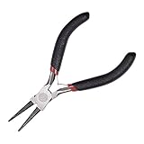 Beadthoven 1Set Round Nose Pliers Jewelry Tools for Memory Wire Looping Wrapping Beading Black Color 12.7cm/5 Inch Long