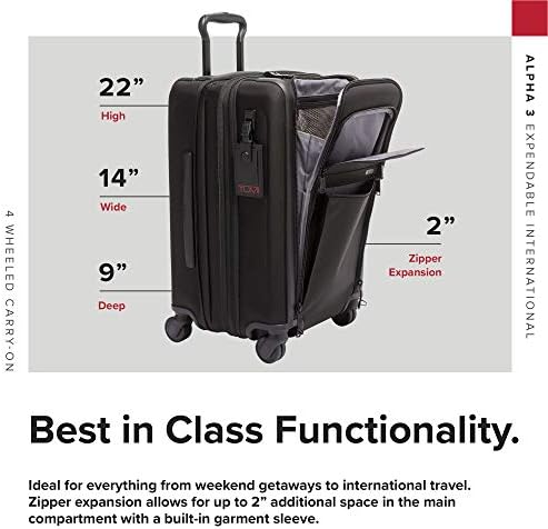 tumi 4 wheeled expandable international carry on