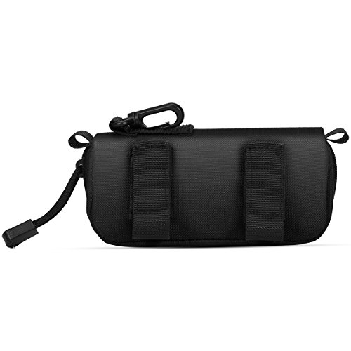 IronSeals Tactical Sunglasses Case, Tactical Zipper Portable Eyeglasses Carrying Case Sunglasses Hard Case Glasses Pouch