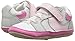 Robeez Girls' Low Top Sneaker-Mini Shoez Crib Shoe, Tori Tenny White/Pink, 9-12 Months M US Infant