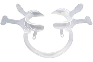 SINO DENTAL GROUP 5 Pieces Sino Dental Orthodontic Teeth Whitening Cheek Retractor With Tabs, Autoclavable Dental Mouth Opener,Disposable Dental Lip Cheek Retractor for Mouthguard White Color (Small)