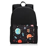 Hynes Eagle Casual Basic Backpack Simple School Bag Planet