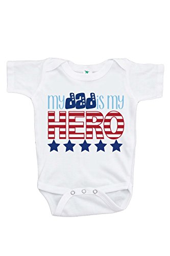 Custom Party Shop Baby's Daddy is My Hero 4th of July Onepiece 0-3 Months