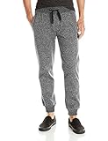 Southpole Men's Jogger Pants Basic Fleece Solid Clean Colors, Marled Grey (New), 2XL