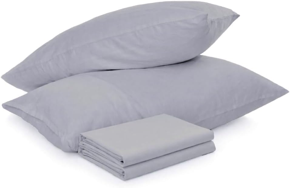 DN Collection Pillow Cases 2 Pack 50x75cm Grey 100% Microfiber OEKO-TEX