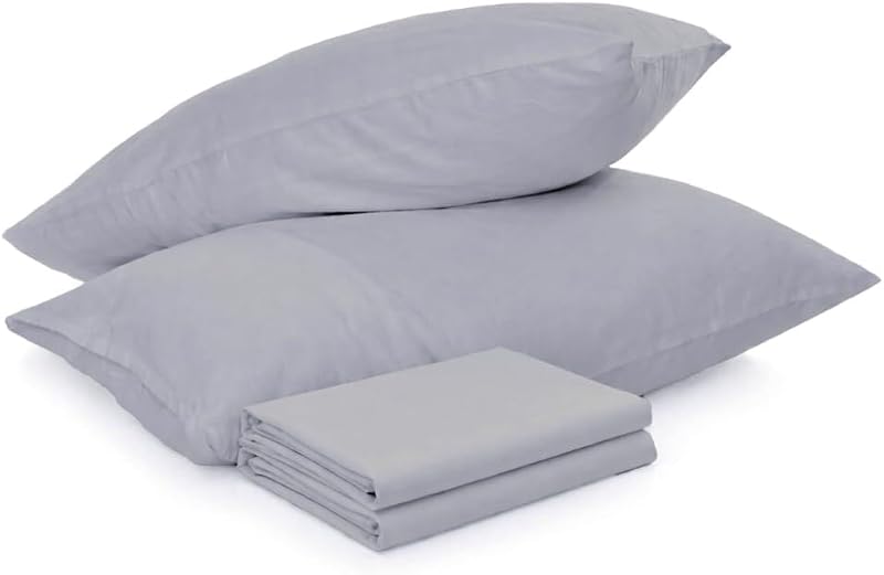 DN Collection Pillow Cases 2 Pack 50x75cm Grey 100% Microfiber OEKO-TEX