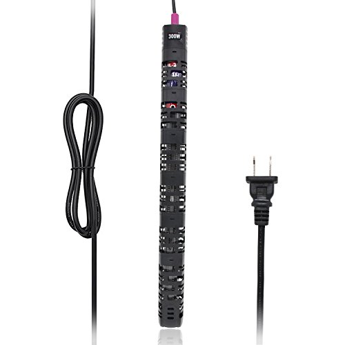Xcellent Global Submersible Aquarium Heater Adjustable 300W Quartz Glass Fish Tank Heater PT027S