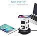 Power Strip Tower GLCONN Multi Surge Protector Tower Desk Power Station with 4 USB Ports 6 Plug Outlets + 6ft Wireless Charging Spin Tower for Multiple Devices