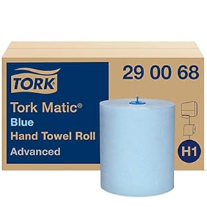 Tork Matic rol handdoek Advanced 290068 – H1 papieren handdoekrol voor handdoekdispenser, zacht, absorberend…