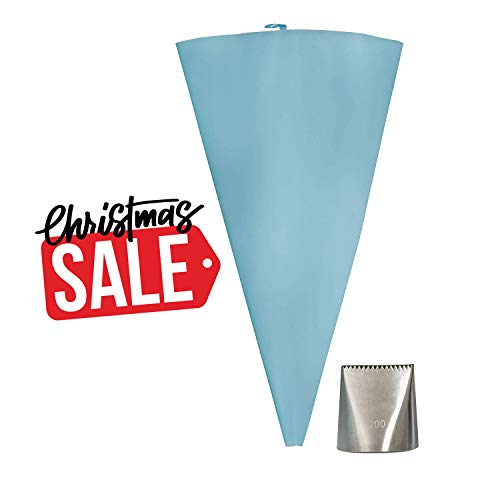 Large Icing Tip Flat & Piping Bag by Up Legacy | Large decorating supply, For Smooth Spreading Of Frosting, Icing And Cream, Reusable Cake Decorating Set, Large Icing Tip, Large Silicone Pastry Bag