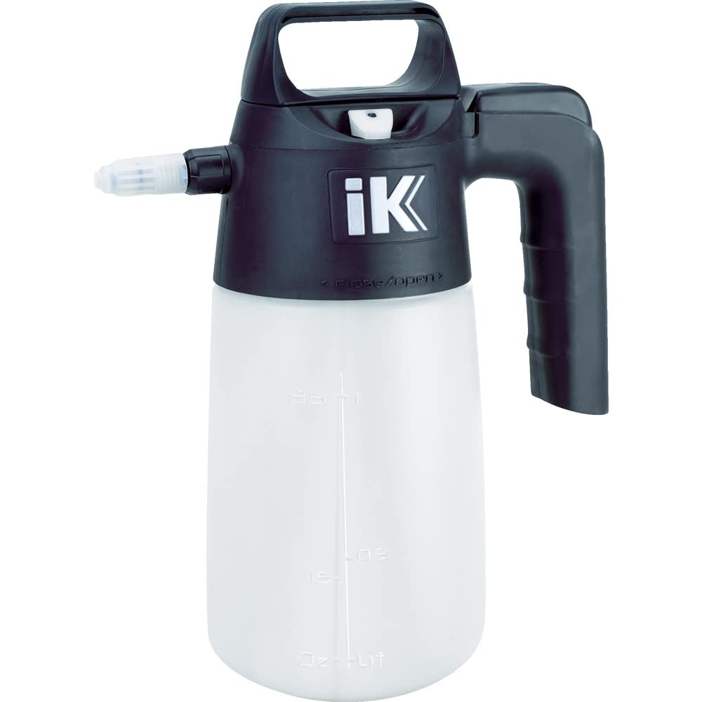 IK MULTI 1.5 - Acid-Resistant Pressure Sprayer - Safety Valve - Wide Filling Mouth - Translucent Tank with Level Indicator - For Cleaning Products