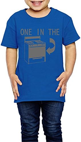 UUe One In The Oven Ladies Maternity Unisex Kids Cotton 2-6 Years Old Children T-shirt RoyalBlue 2 Toddler