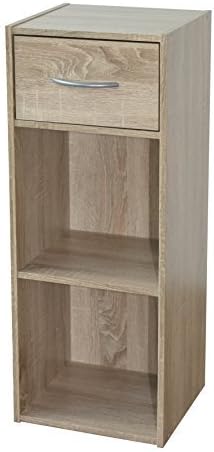 Alsapan Compo 1-Drawer 2 Cube Unit with Melamine, 80 x 31 x 29.5 cm, Oak Finish by Alsapan