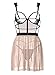 ALLureLove pijamas de lencería femenina de OPEN CUP Encaje Babydoll, Beige