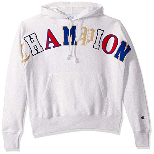 Champion LIFE Men's Reverse Weave Pullover Hoodie, Gfs Silver Grey W/Old English Lettering, 3X Large