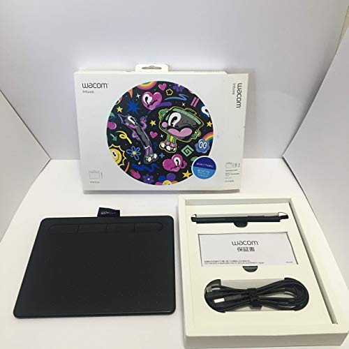 極美品 Wacom Intuos small CTL-4100WL/KO Wacom Pen Tablet Intuos Small Basic CTL-4100 / K0 Black 2018 Model