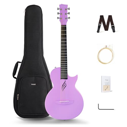 Enya Nova Go Akustikgitarre aus Kohlefaser 1/2-Größe (Violett)