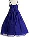 Little Girl Cap Sleeve Floral Lace Bow Stripe Color Block Flower Girl Dress USA