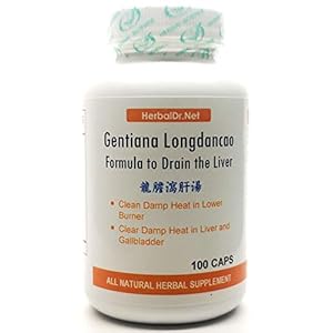 Gentiana Longdancao Decoction to Drain The Liver Dietary Supplement 500mg 100 Capsules (Long Dan Xie Gan Tang) M02 100% Natural Herbs