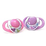 Chicco NaturalFit Deco Orthodontic BPA and LATEX FREE Pacifiers (12+ Months, Pink)