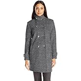 Fleet Street Ltd. Women's Classic Double Breasted Boiled Wool Coat