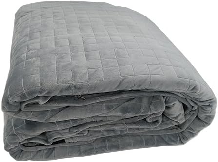 Weighted blanket 2.0 by Panda dady(TM),Sleep Better,Relieves Anxiety, Stress, Agitation, Insomnia (48"X78" 20lbs 150-200 lbs person, Weighted Blanket with Quilted Duvet cover,Gra)