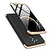 Ldea Huawei Mate 20 lite 2018 Case, 3 in 1 Slim Luxury 360 Full Protection Hard PC Case Cover (Gold+Black)