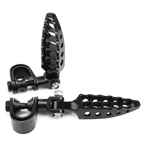 Motorcycle Highway Foot Pegs Engine Guard 45 Degrees Footpegs with Clamps 25-32mm Black For Touring Electra Glide Softail Dyna Universal