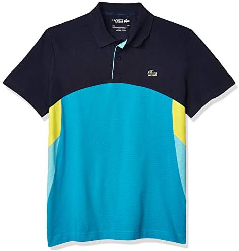メンズ スポーツ 半袖 テニス カラーブロック グラフィック ポロシャツ