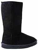 Women Amy Wooden Button Faux Fur Lined Shearling Mid Calf Winter Boots