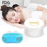 Bestidy Anti Snoring Devices - Snoring Solution Snore Nasal Dilators - Nose Vents Clip Snore Stopper to Ease Breathing and Snoring for Natural and Comfortable Sleep (Blue)
