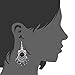 Lureme Vintage Black and Blue Bead Silver Tone Chandelier French Hook Drop Earrings for Women 02002121-1