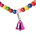 Onpiece Colorful Beaded Wood Bird Cage Swing Toy Parrot Finch Cage Perch Hanging Chew Toysthumb 4