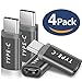 AkoaDa USB Type C Adapter, 4-Pack Aluminum USB C to Micro USB Convert Connector with 56k Resistor, Fast Charging for Samsung Galaxy S9 Plus S8 Note 8, LG V30 V20 G6, Moto Z2 Play (4 Grey)