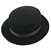 Deevoov Boater Hat Women Wool Felt Flat Top Hat Party Church Bowknot Derby Trilby Hats
