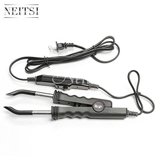 Neitsi Professional Flat Shape American Plug Fusion Hair Connector Iron Wand Melting Tool 02 (Black Color)
