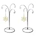 HOHIYA Ornament Display Stand Holder Christmas Hanger Hook Dog Cat Glass Ball Bauble 4 Arms 12inch Silver 2 Pcs