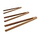 BambooMN Brand - Reusable Bamboo Kitchen Tongs, Assorted Sizes - 3 Pieces