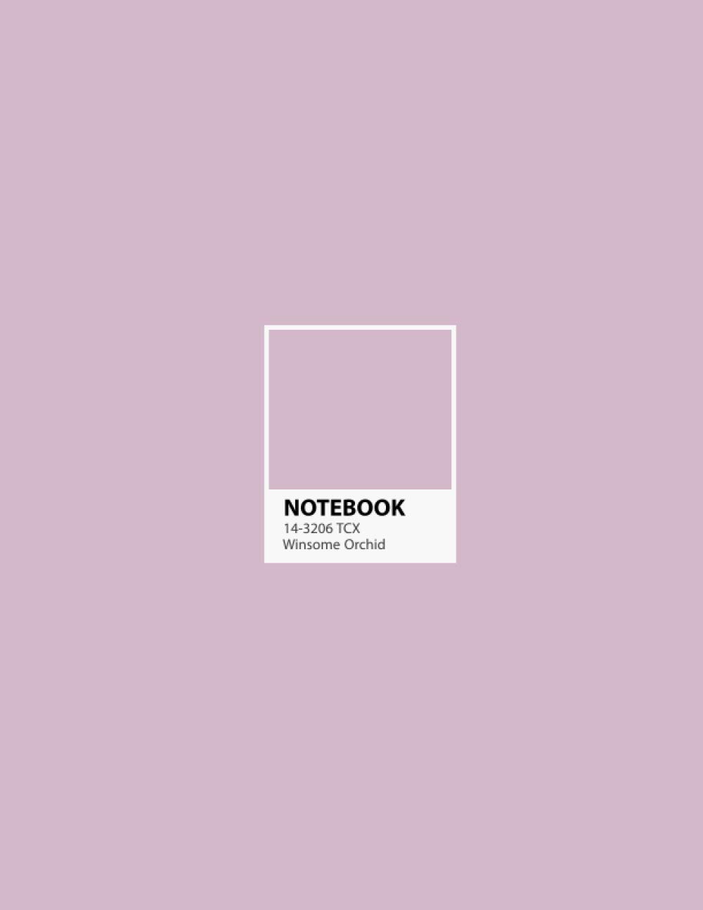 Notebook: lined Journal- Pantone color Design - Large (8.5 x 11 inches) - 101 Pages - Winsome Orchid Purple: Composition Book Perfect bound, Soft Cover - Minimal style