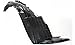 Evan Fischer Fender Liner Compatible with 2002-2006 Nissan Altima, Front Passenger Side Plastic Material NI1251113