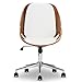 Baxton Studio Didier Office Chair, Walnut/White