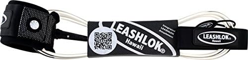 Leashlok Team 6' White Surfboard Leash
