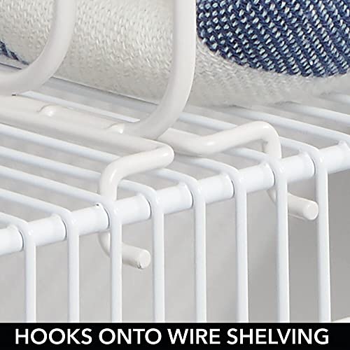 mDesign Metal Wire Shelf Dividers for Closet Organization in Bedroom