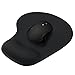 GIM Mouse Pad Wrist Support Black Silicone Gel Wrist Rest Ergonomic Mouse Pad Mat for Laptop Computer Desktop - Non-Slip Rubber Base