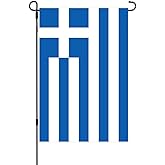 Greece Flag Small Mini Greek Garden Flags 12x18 Double Sided Weather Resistant Yard Flags for Outdoor Decor (Greece)