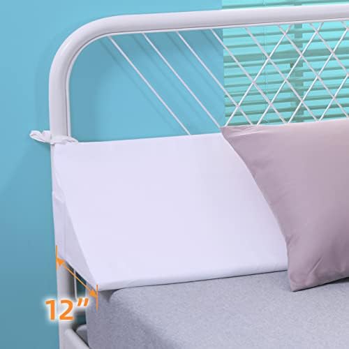 LOFE King Bed Wedge Pillow Stopper Wider 12'' Headboard Pillow Closes