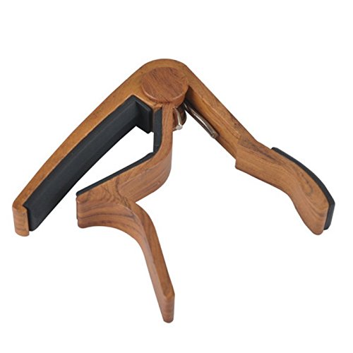 VT BigHome Quick Change Clamp Key Acoustic Classic Guitar Capo Adjust The Pitch Personalized Wood Grain Guitar Capo Guitar Accessories - Thumbnail 5