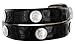 Italian Calfskin Leather Belt with Designer Buckle and Indian Head Coin Conchos