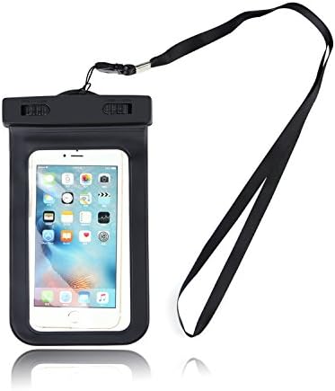 Universal Waterproof Case (2 PACK), XHERO CellPhone Floating Dry Bag Pouch Cover with Military Class Lanyard Black for Apple iPhone 6S 6,6S Plus, SE 5S, Samsung Galaxy S7 Edge, S6 Note 5 4 3, HTC LG
